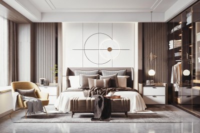 现代家居卧室3D模型下载